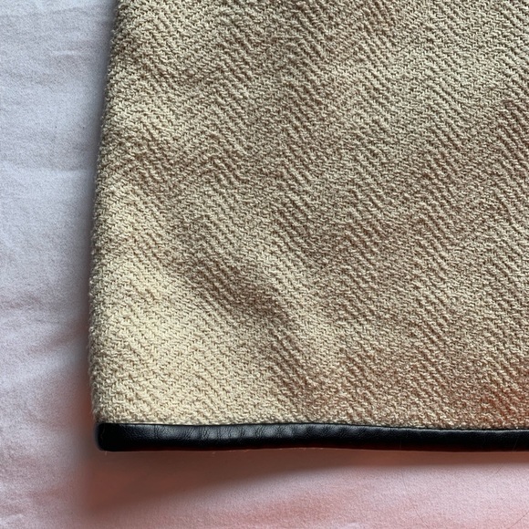 Ann Taylor Tweed Pencil Skirt with Leather Trim - Picture 5 of 7